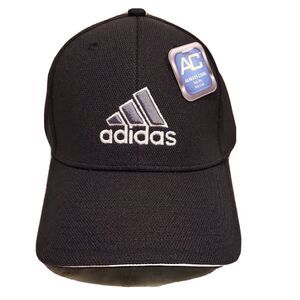Adidas Hat 3 Stripe Baseball Cap Always Cool Black  New Without Tags
